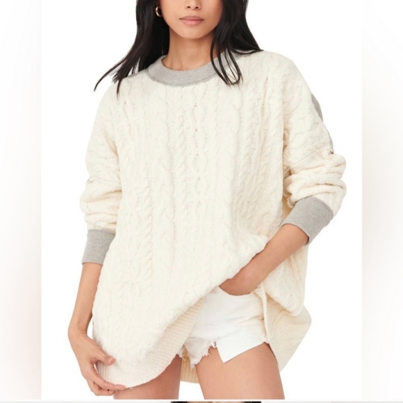 Free people Olympia sweater tunic sz L - Picture 11 of 16